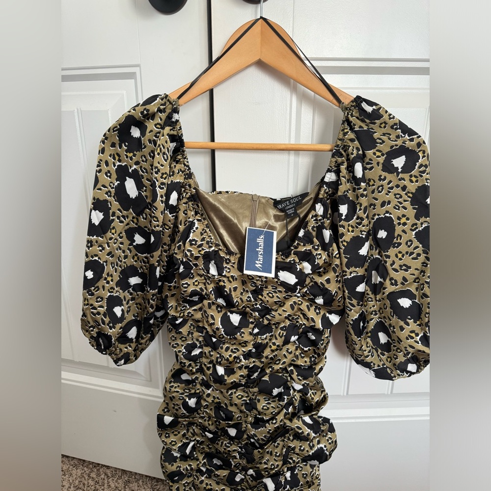 Midi Cheetah Dress! Perfect for going out, dances, etc!